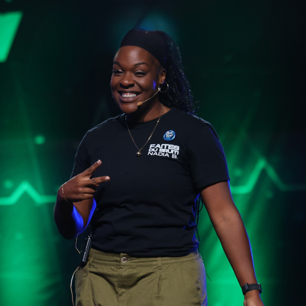 Nadia Belzy animatrice et propriétaire de Faites du Bruit pour la
diversité dans le cheerleading